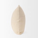 Jenner Cream Cotton-Linen Blend Decorative Square Pillow Cover from Mercana - Luna Furniture
