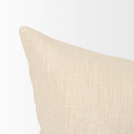 Jenner Cream Cotton-Linen Blend Decorative Square Pillow Cover from Mercana - Luna Furniture