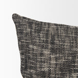 Jalia Cream and Black Cotton Decorative Lumbar Pillow Cover from Mercana - Luna Furniture