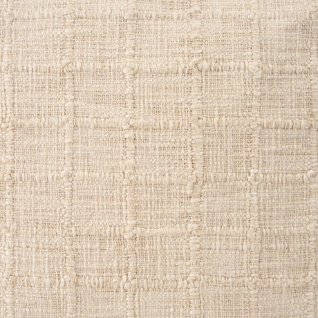 Jacory Cream Checker Textured Decorative Lumbar Pillow Cover from Mercana - Luna Furniture