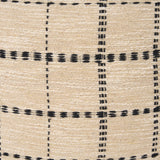 Jaela Beige and Black Striped Checkered Decorative Lumbar Pillow Cover from Mercana - Luna Furniture