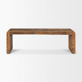 Estelle Rustic Brown Reclaimed Wood Bench from Mercana - Luna Furniture