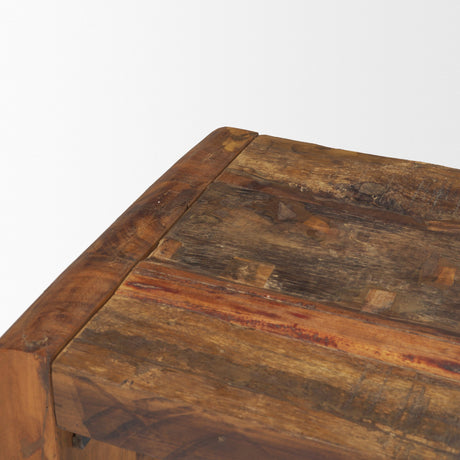 Estelle Rustic Brown Reclaimed Wood Bench from Mercana - Luna Furniture