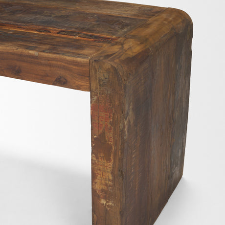 Estelle Rustic Brown Reclaimed Wood Bench from Mercana - Luna Furniture