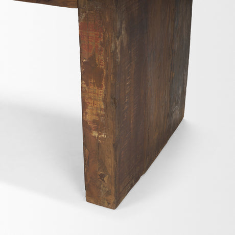 Estelle Rustic Brown Reclaimed Wood Bench from Mercana - Luna Furniture