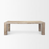 McArthur 94" Whitewash Reclaimed Wood Dining Table from Mercana - Luna Furniture