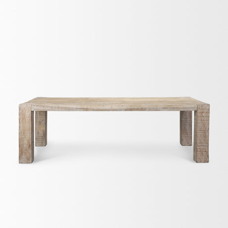 McArthur 94" Whitewash Reclaimed Wood Dining Table from Mercana - Luna Furniture