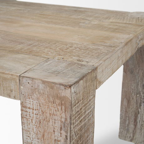 McArthur 94" Whitewash Reclaimed Wood Dining Table from Mercana - Luna Furniture