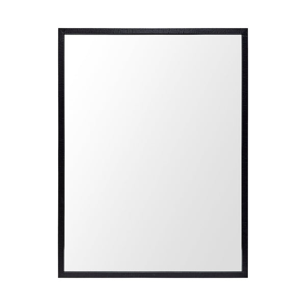 Black 30x40 Faux Wood Frame Bathroom Vanity Mirror