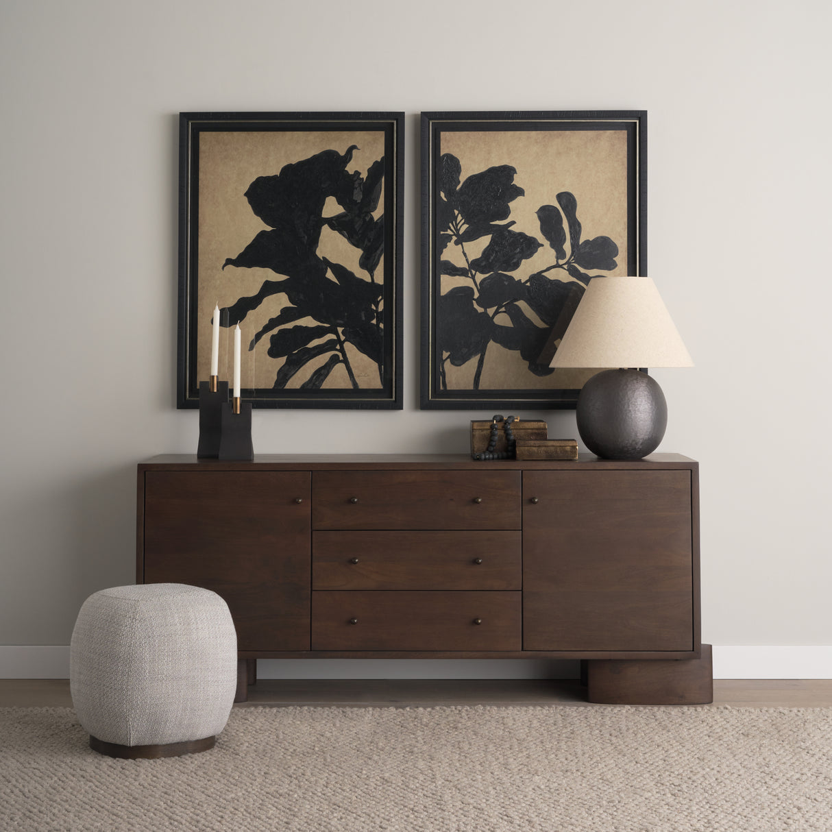 Ficus Silhouette II by Mercana Studio a Hand Embellished Framed Art Print Matted under Glass from Mercana - Luna Furniture