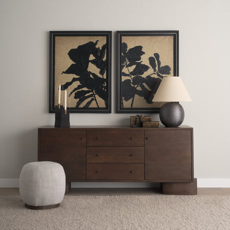 Ficus Silhouette I by Mercana Studio a Hand Embellished Framed Art Print Matted under Glass from Mercana - Luna Furniture