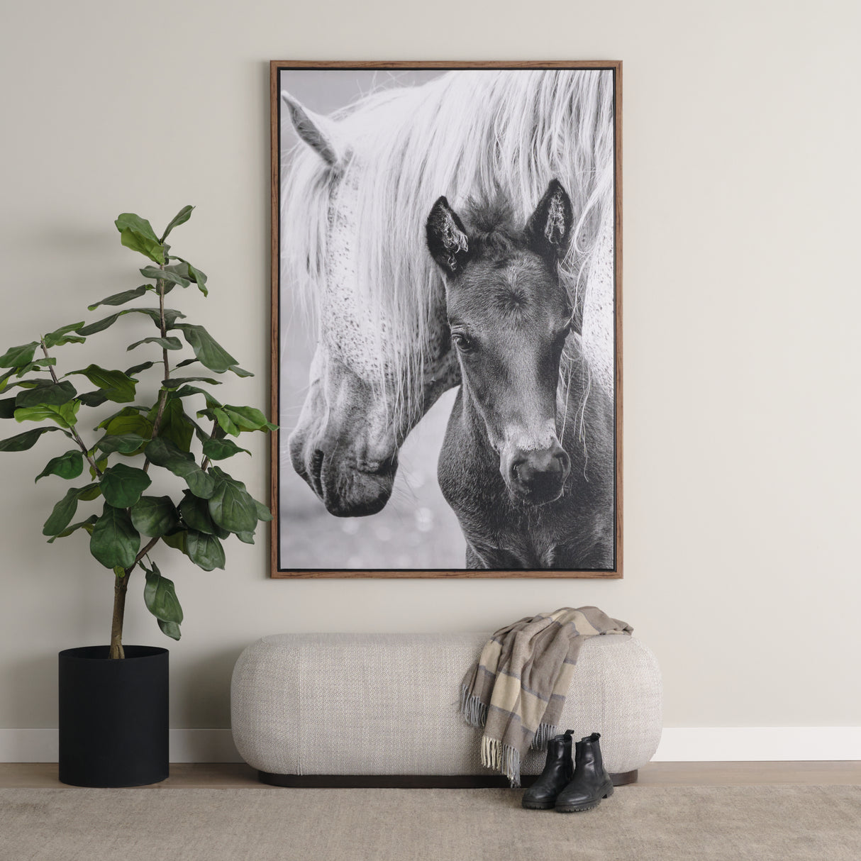 The Foal by Mercana Studio a Hand Embellished Textured Framed Canvas from Mercana - Luna Furniture