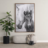 The Foal by Mercana Studio a Hand Embellished Textured Framed Canvas from Mercana - Luna Furniture