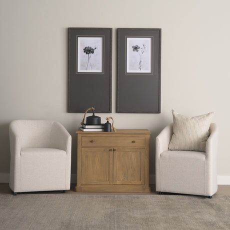 Wonderful Wildflowers XIV Neutral by Deborah Revell a Hand Embellished Framed Art Print Matted under from Mercana - Luna Furniture