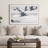 Pelican Beach by Nathan Larson a Hand Embellished Framed Photo Art Print Matted under Glass from Mercana - Luna Furniture