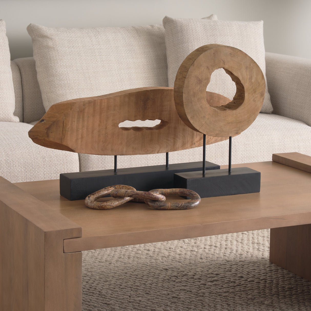 Yeadon I 5L x 34W Brown Shaped Oval Wood Object from Mercana - Luna Furniture