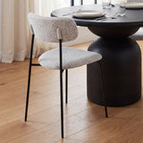 Casey Matte Black Metal w/ Gray Fabric Dining Chair, Set of 2 from Mercana - Luna Furniture
