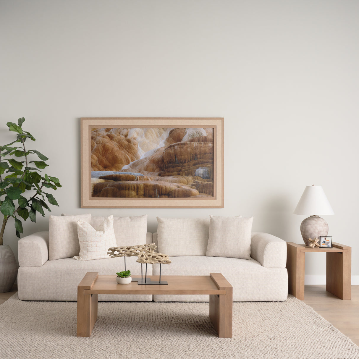 Wesson Light Brown Wood Accent Table from Mercana - Luna Furniture