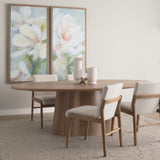 Jovani 94" Solid Light Brown Mango Wood Oval Dining Table from Mercana - Luna Furniture