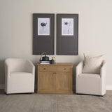Baron Light Brown Solid Wood w/ Gunmetal Knobs 2-Door Accent Cabinet from Mercana - Luna Furniture