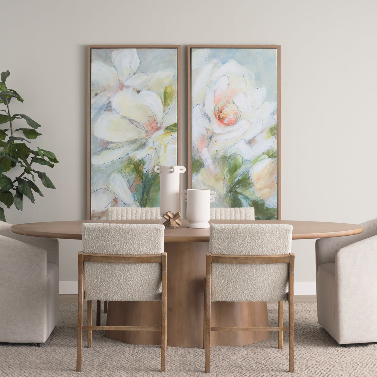 Aromatic Magnolia by Mercana Studio a Hand Embellished Textured Framed Canvas from Mercana - Luna Furniture