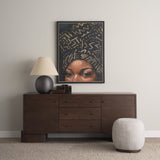 Mud Cloth Head Scarf II by Mercana Studio a Hand Embellished Textured Framed Canvas from Mercana - Luna Furniture