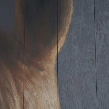 Hennessy 24x68 Brown Horse Original Hand Painted on Wood Oil Painting from Mercana - Luna Furniture