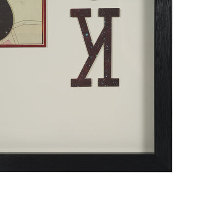 King of Clubs Playing Card a Paper Mosaic Collage Framed Art under Glass from Mercana - Luna Furniture