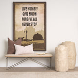 Rustic Type by Tania Bello a Hand Embellished Textured Framed Art Print from Mercana - Luna Furniture