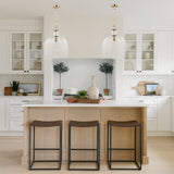 Sadah Large Clear Blown Glass w/ Gold Metal Pendant Light from Mercana - Luna Furniture