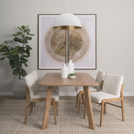 Juniper 24" Round White Dome Pendant Light from Mercana - Luna Furniture