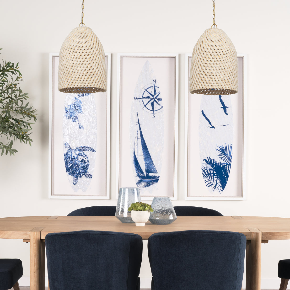 Tosha 1-Light Cotton Rope Bell Pendant from Mercana - Luna Furniture