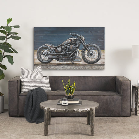Vintage Cylinder 60x36 Hand Painted on Wood Oil Painting from Mercana - Luna Furniture