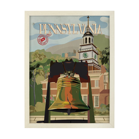 Pennsylvania Go USA (L) by Mercana Studio a Hand Embellished Decograph Framed Art Print from Mercana - Luna Furniture