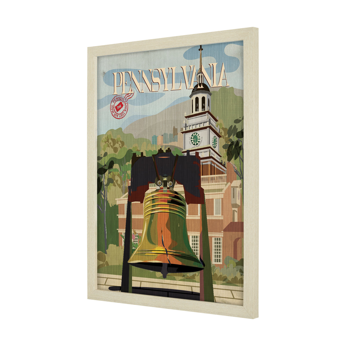 Pennsylvania Go USA (L) by Mercana Studio a Hand Embellished Decograph Framed Art Print from Mercana - Luna Furniture