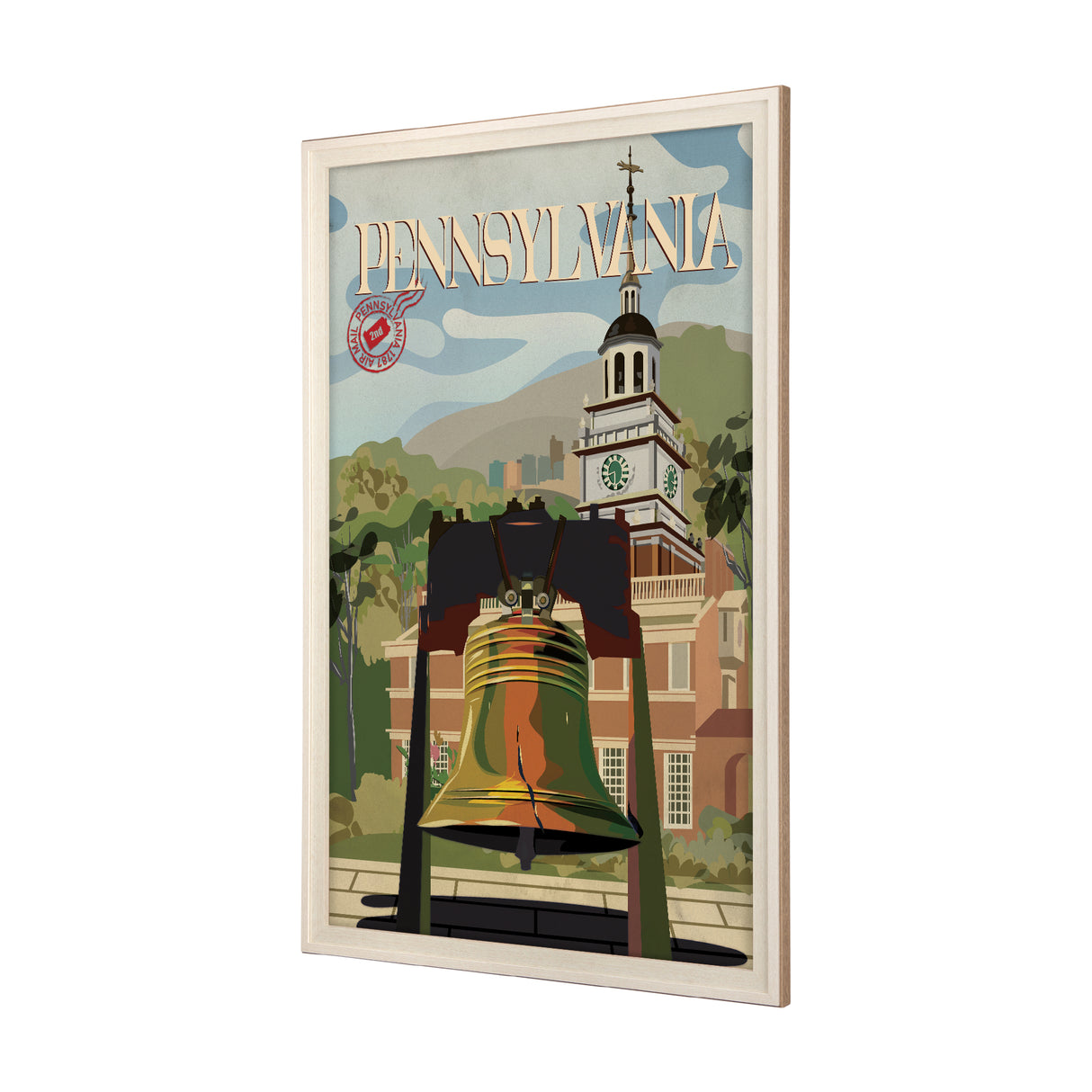 Pennsylvania Go USA (XL) by Mercana Studio a Hand Embellished Decograph Framed Art Print under Glass from Mercana - Luna Furniture