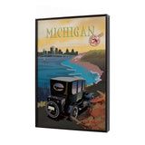 Michigan Go USA (SM) by Mercana Studio a Hand Embellished Decograph Framed Art Print from Mercana - Luna Furniture