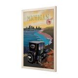 Michigan Go USA (XL) by Mercana Studio a Hand Embellished Decograph Framed Art Print under Glass from Mercana - Luna Furniture