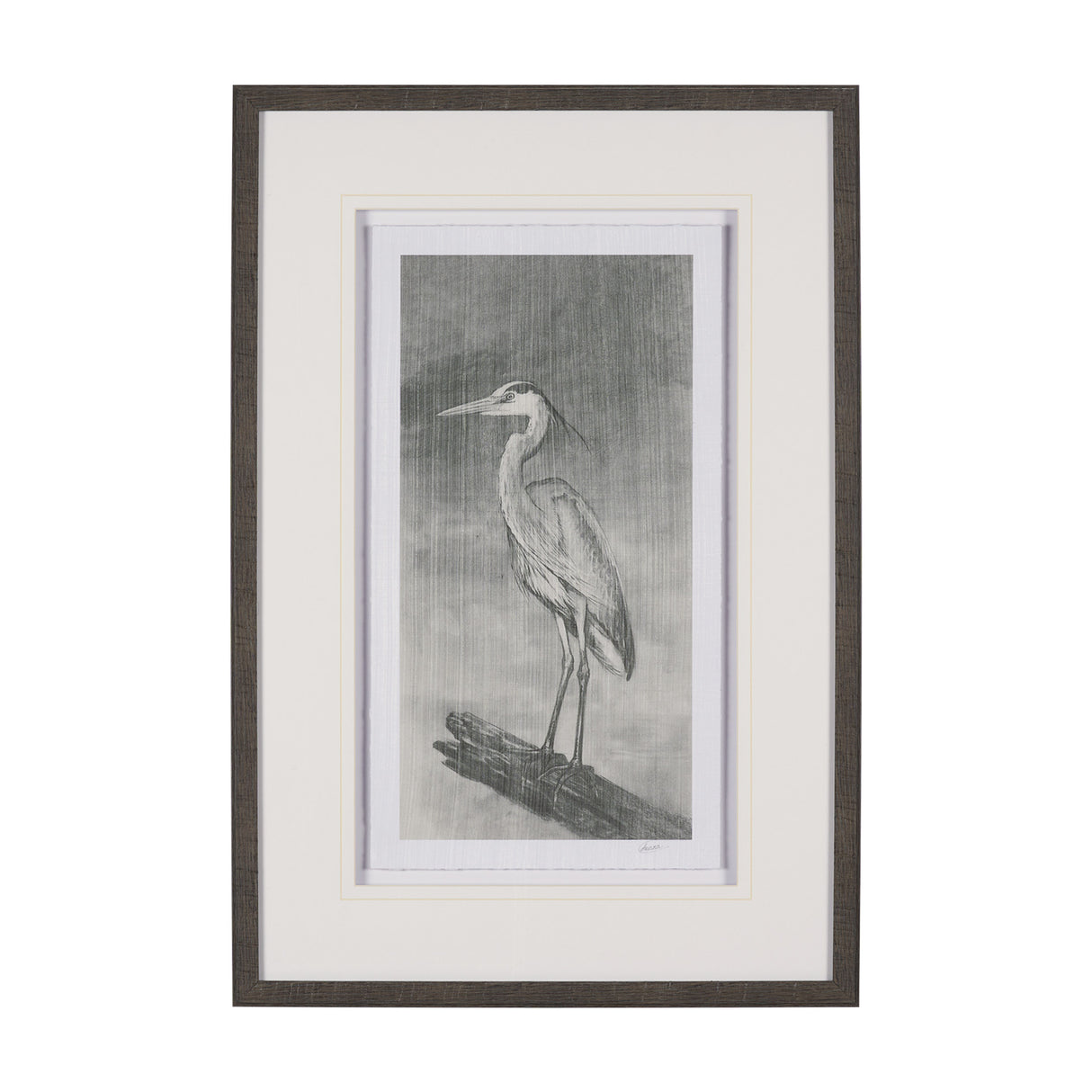 Heron Sketch by Mercana Studio a Hand Embellished Framed Art Print Matted under Glass from Mercana - Luna Furniture