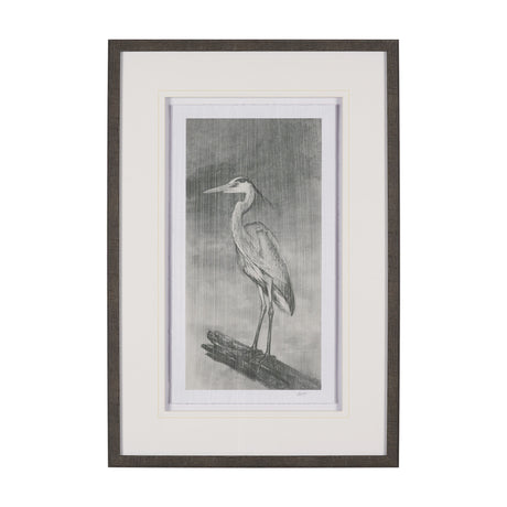 Heron Sketch by Mercana Studio a Hand Embellished Framed Art Print Matted under Glass from Mercana - Luna Furniture