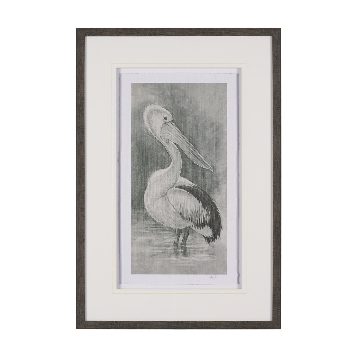 Pelican Sketch by Mercana Studio a Hand Embellished Framed Art Print Matted under Glass from Mercana - Luna Furniture