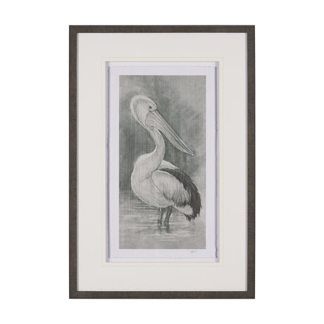 Pelican Sketch by Mercana Studio a Hand Embellished Framed Art Print Matted under Glass from Mercana - Luna Furniture