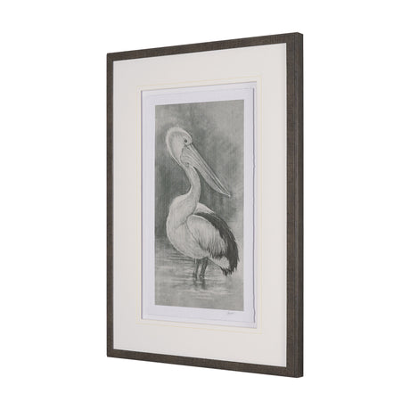 Pelican Sketch by Mercana Studio a Hand Embellished Framed Art Print Matted under Glass from Mercana - Luna Furniture