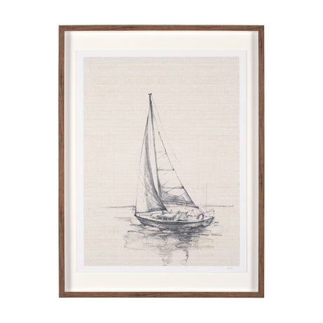Sail Away I by Mercana Studio a Hand Embellished Framed Art Print Matted under Glass from Mercana - Luna Furniture