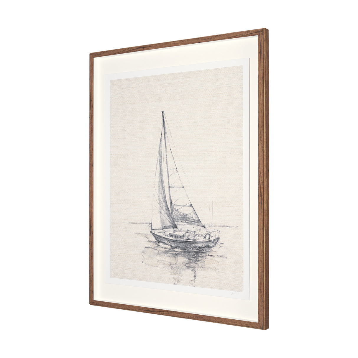 Sail Away I by Mercana Studio a Hand Embellished Framed Art Print Matted under Glass from Mercana - Luna Furniture
