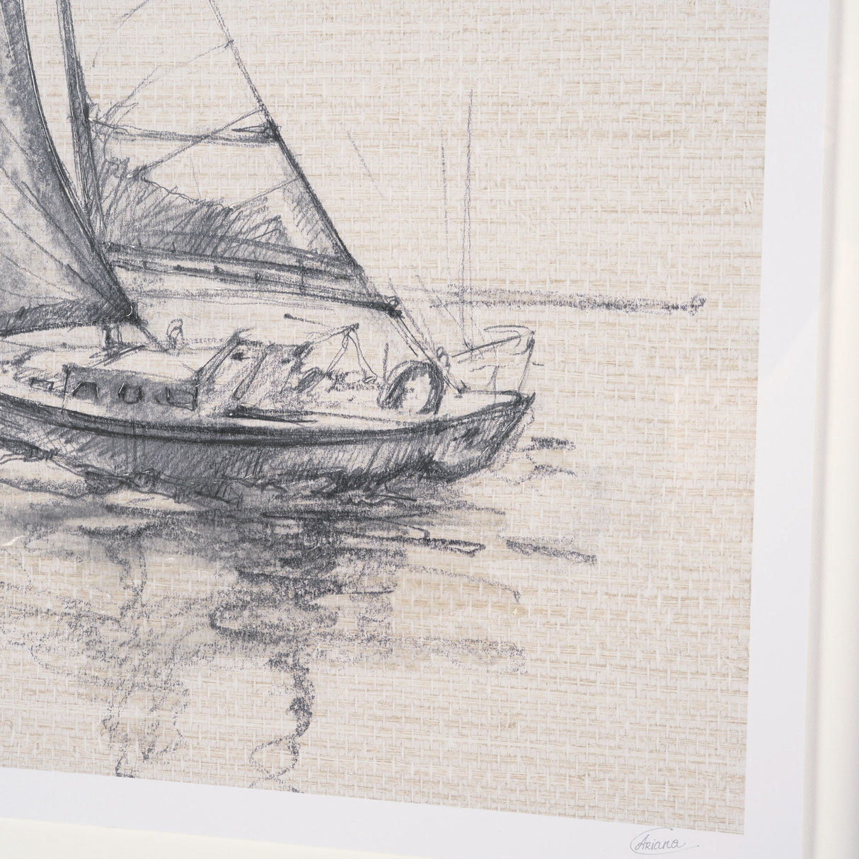 Sail Away I by Mercana Studio a Hand Embellished Framed Art Print Matted under Glass from Mercana - Luna Furniture