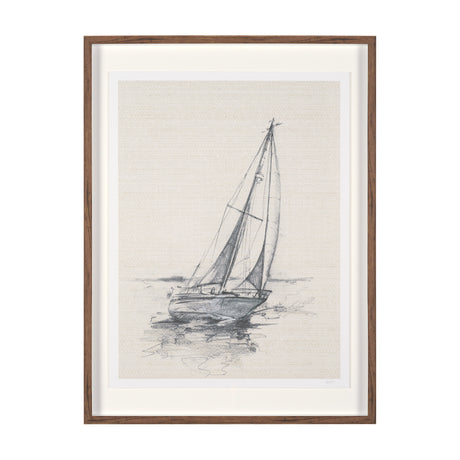 Sail Away II by Mercana Studio a Hand Embellished Framed Art Print Matted under Glass from Mercana - Luna Furniture