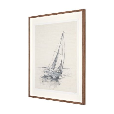 Sail Away II by Mercana Studio a Hand Embellished Framed Art Print Matted under Glass from Mercana - Luna Furniture
