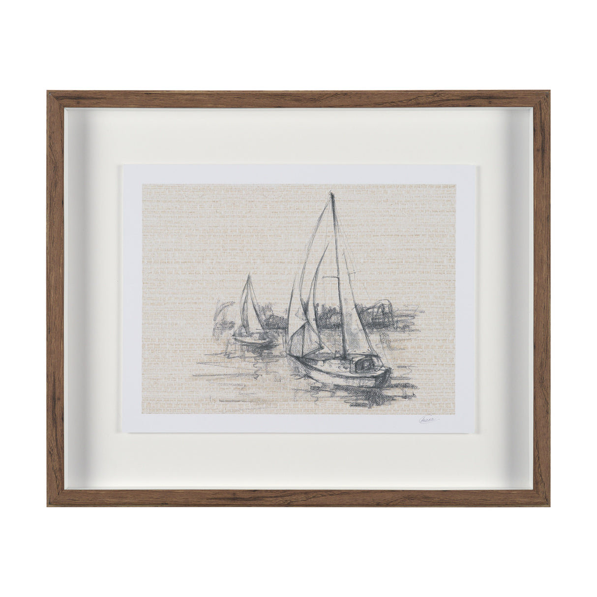 Sail Away III by Mercana Studio a Hand Embellished Framed Art Print Matted under Glass from Mercana - Luna Furniture