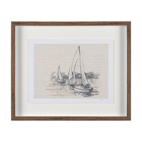 Sail Away III by Mercana Studio a Hand Embellished Framed Art Print Matted under Glass from Mercana - Luna Furniture